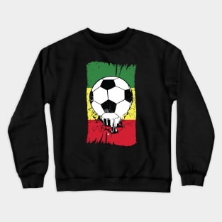 Vintage Senegal Flag with Football // Grunge Senegal Soccer Crewneck Sweatshirt